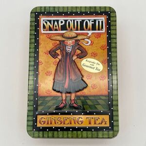 Vintage MARY ENGELBREIT "Snap Out of It" Ginseng Tea Tin Keepsake Box